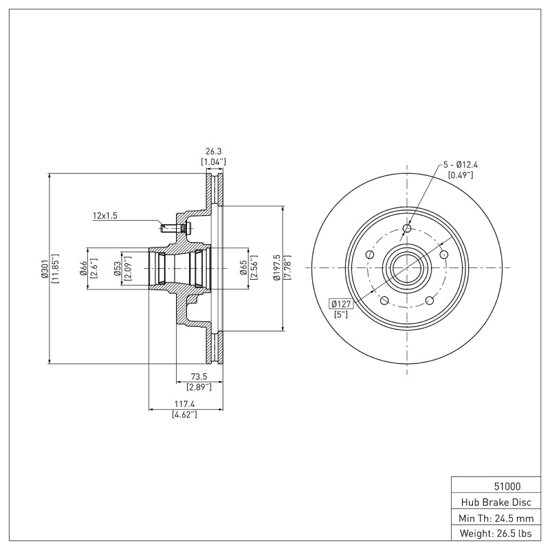 DFC 91-96 Buick Roadmaster Front Brake Rotor