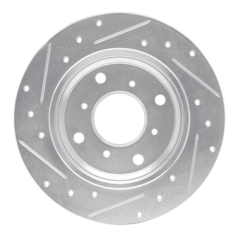 R1 Concepts R1 86-96 Acura Legend Rear Right Drilled & Slotted Silver Brake Rotor