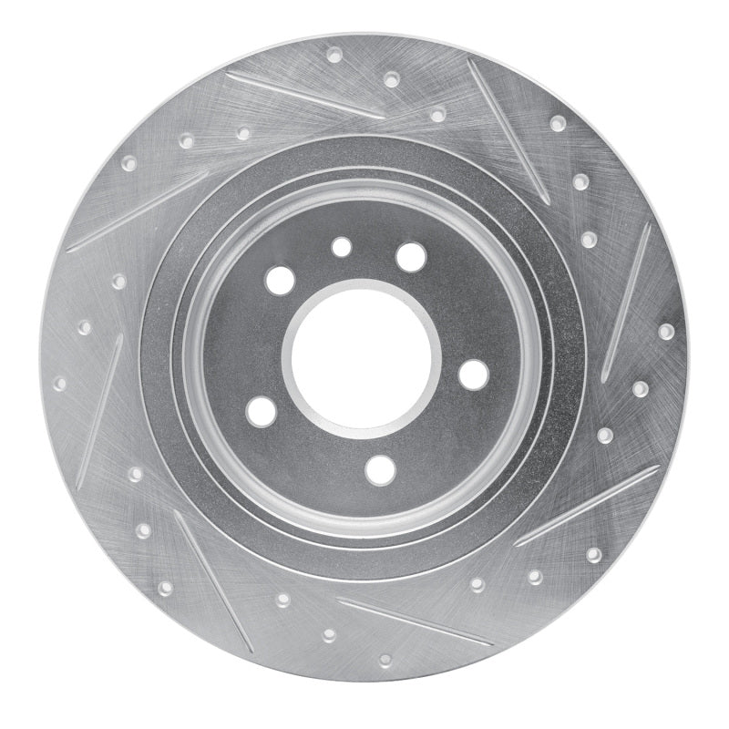 R1 Concepts R1 16-18 Buick Envision Rear Left Drilled & Slotted Silver Brake Rotor