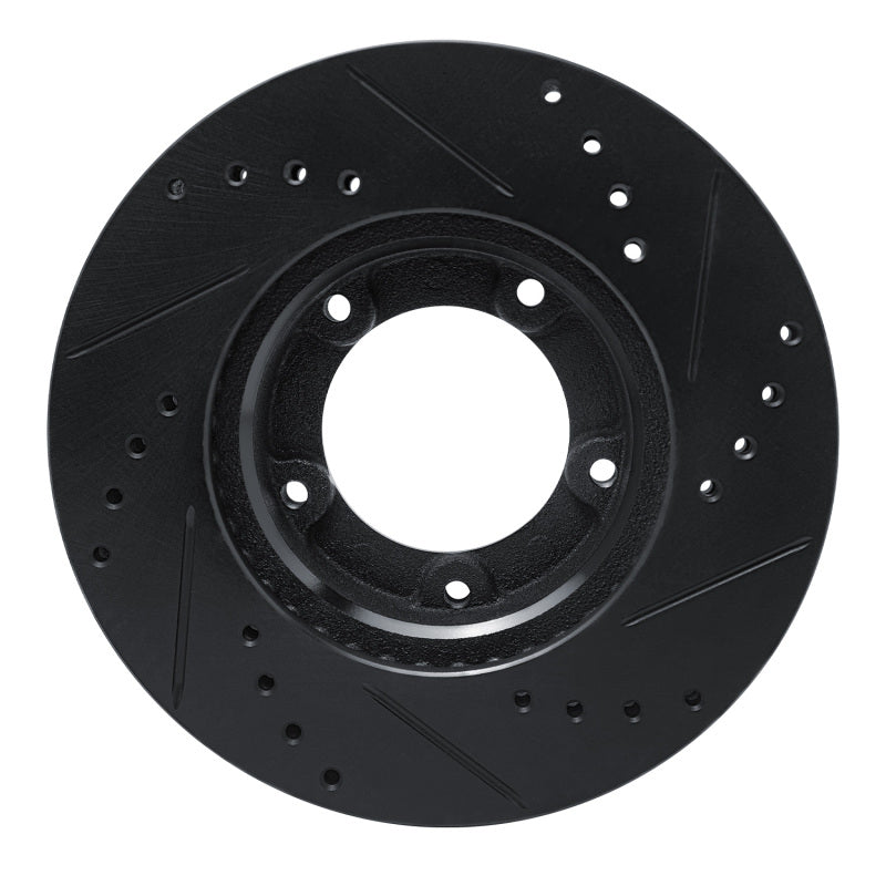 R1 Concepts R1 84-95 Toyota Pickup Front Left Drilled & Slotted Black Brake Rotor