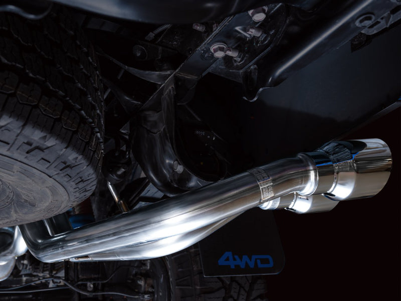 AWE Tuning 16-22 Toyota Tacoma 0FG Cat-Back Exhaust w/ BashGuard - Dual Chrome Silver Tips