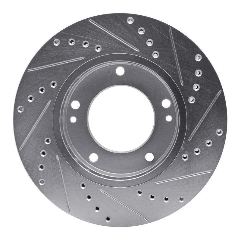 R1 Concepts R1 03-06 Kia SORENTO Front Left Drilled & Slotted Silver Brake Rotor