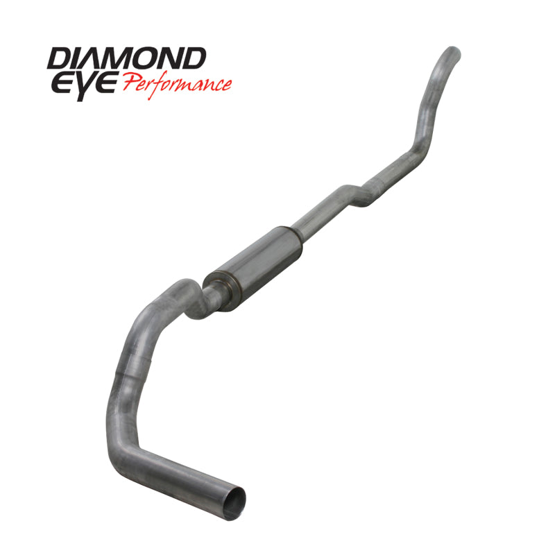 Diamond Eye Performance Diamond Eye KIT 4in TB MFLR RPLCMENT PIPE SGL AL: 2-WHEEL DRIVE ONLY 89-93 DODGE CUMMINS 5.9L