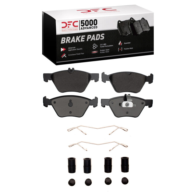DFC 96-08 Chrysler Crossfire Front 5000 Advanced Low Metallic Brake Pads and Hardware Kit