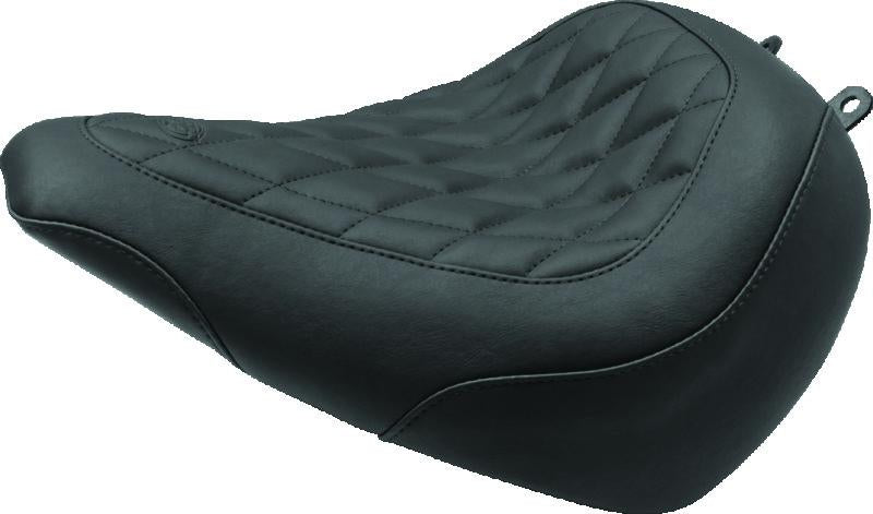 Mustang Motorcycle Mustang 18-21 Harley Breakout Wide Tripper Solo Seat Diamond Stitch - Black