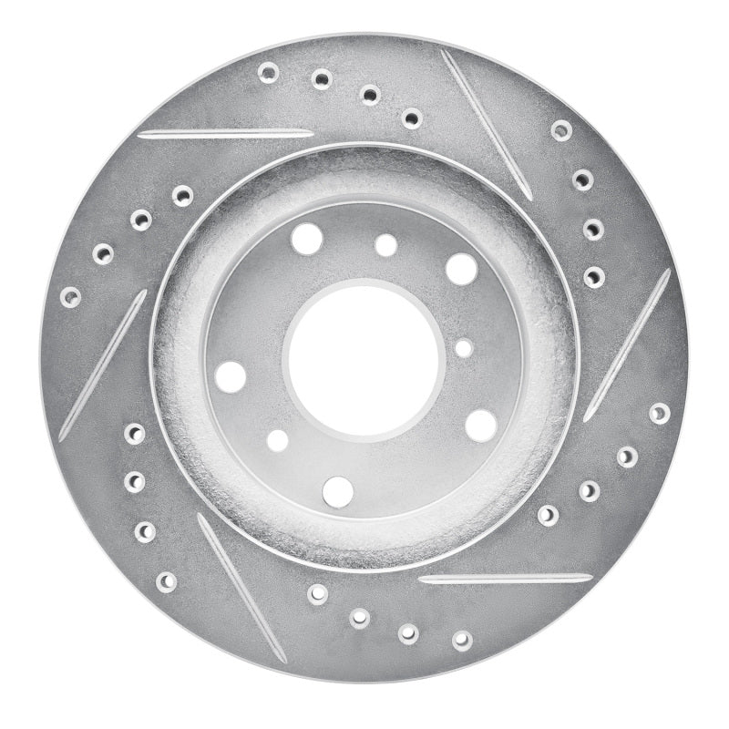 R1 Concepts R1 88-92 Ford Probe Front Left Drilled & Slotted Silver Brake Rotor