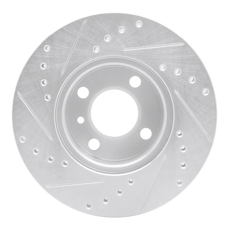R1 Concepts R1 76-77 BMW 320I (USA/Canada) Front Right Drilled & Slotted Silver Brake Rotor