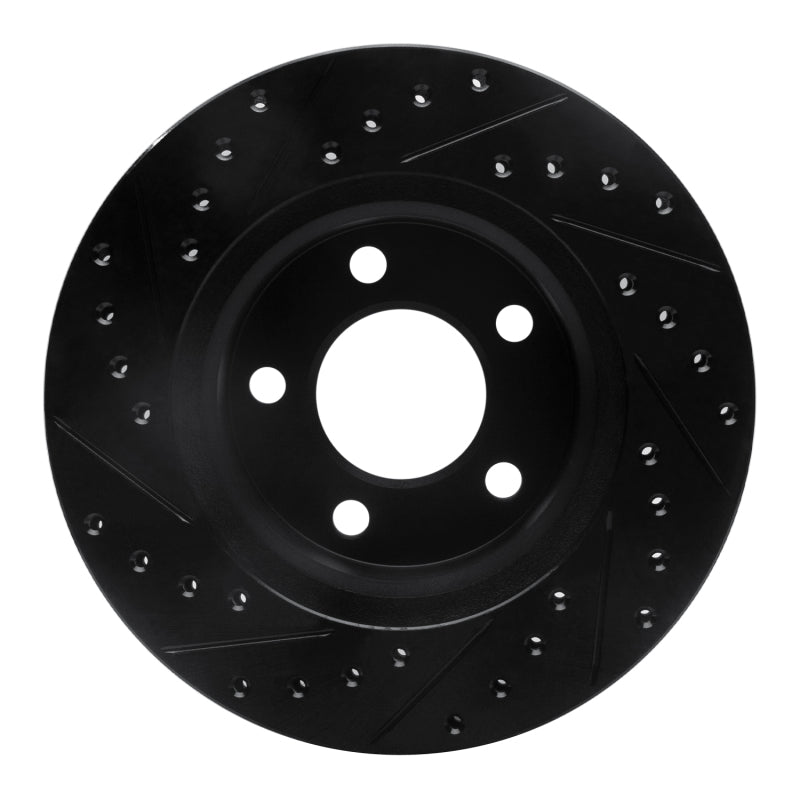 R1 Concepts R1 80-89 American Motors Eagle Front Right Drilled & Slotted Black Brake Rotor