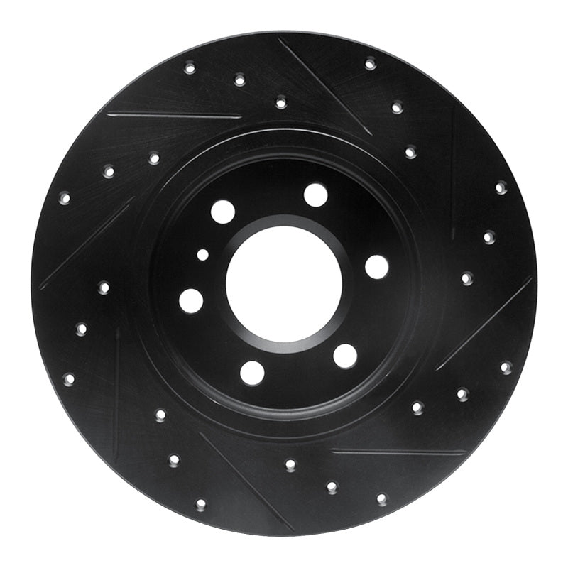 R1 Concepts R1 06-06 Buick TERRAZA Rear Left Drilled & Slotted Black Brake Rotor