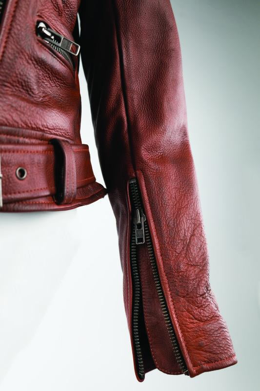 Kuryakyn Leather By River Road Arabian Spice Leather Jacket Red Womens - Small