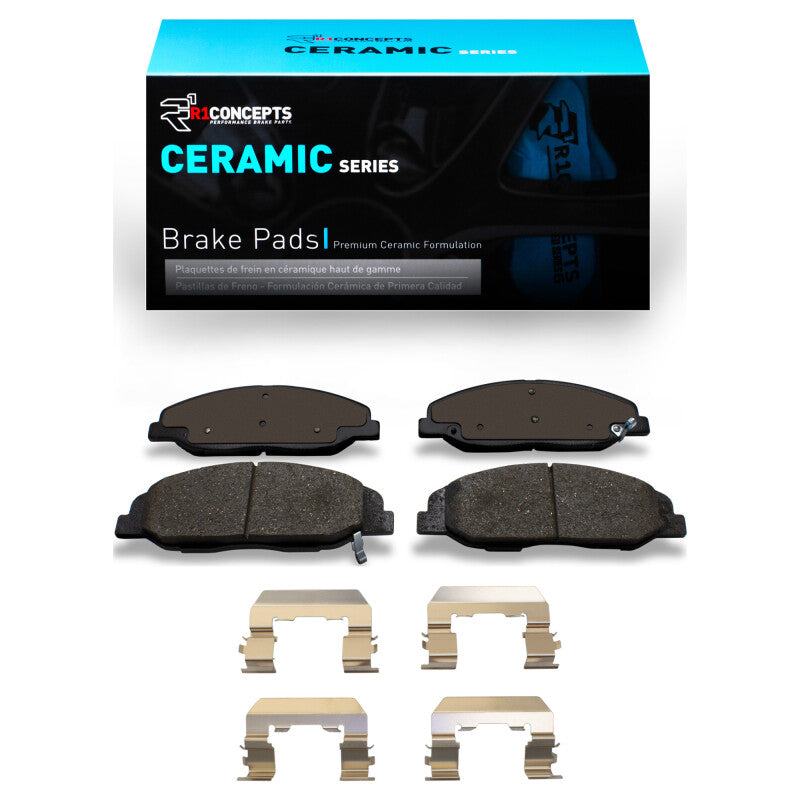 R1 Concepts R1 2008-2014 Cadillac STS Front R1 Ceramic Pads & Hardware Kit