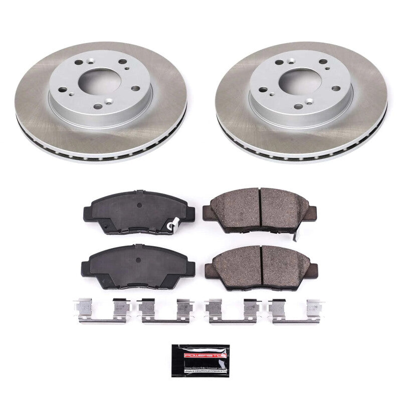 PowerStop Power Stop 11-15 Honda CR-Z Front Semi-Coated Rotor Kit