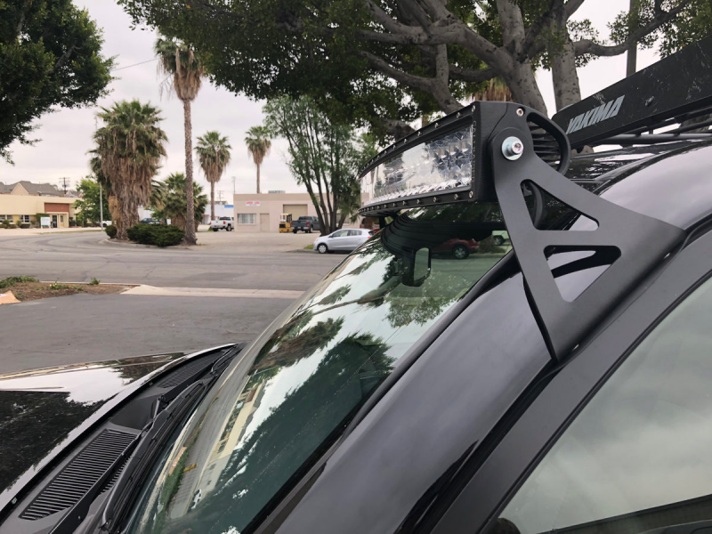 Cali Raised LED Cali Raised 03-24 Toyota 4Runner 52 Curved Led Light Bar Roof Brackets Kit - Brackets W/ 5D Optic O