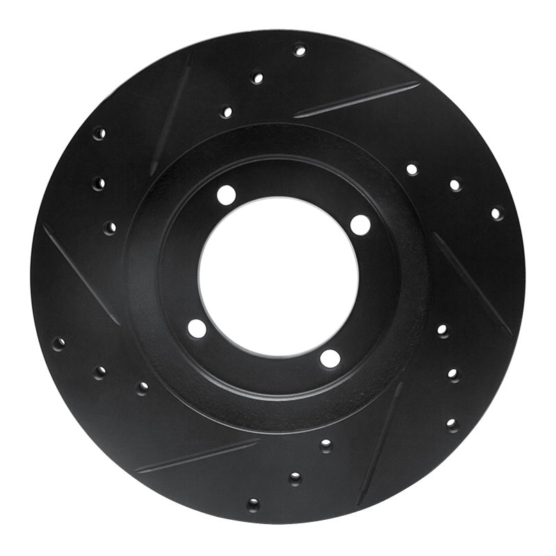 R1 Concepts R1 92-98 Hyundai Elantra Front Right Drilled & Slotted Black Brake Rotor
