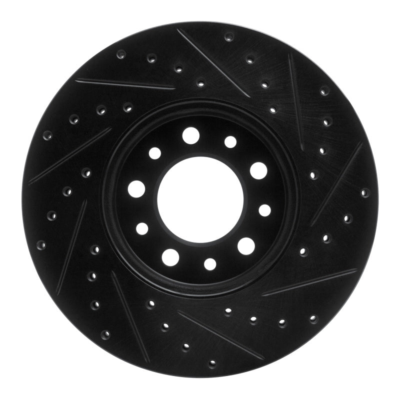 R1 Concepts R1 99-03 Ford Windstar Front Left Drilled & Slotted Black Brake Rotor