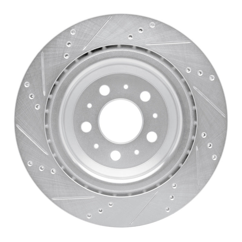 R1 Concepts R1 17-25 Tesla Model 3 Rear Right Drilled & Slotted Silver Brake Rotor