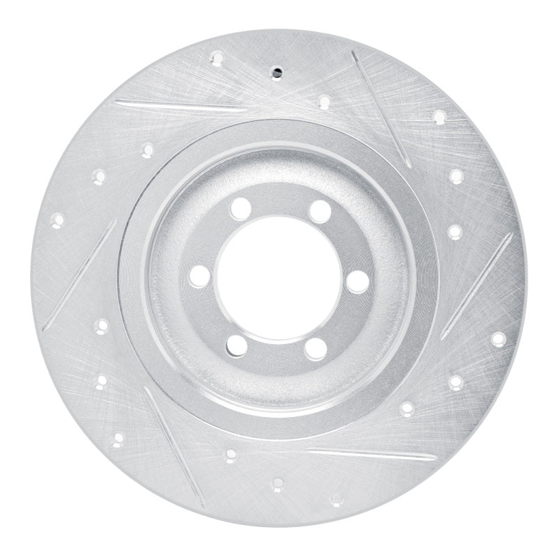 R1 Concepts R1 75-79 Alfa Romeo Sport Rear Left Drilled & Slotted Silver Brake Rotor