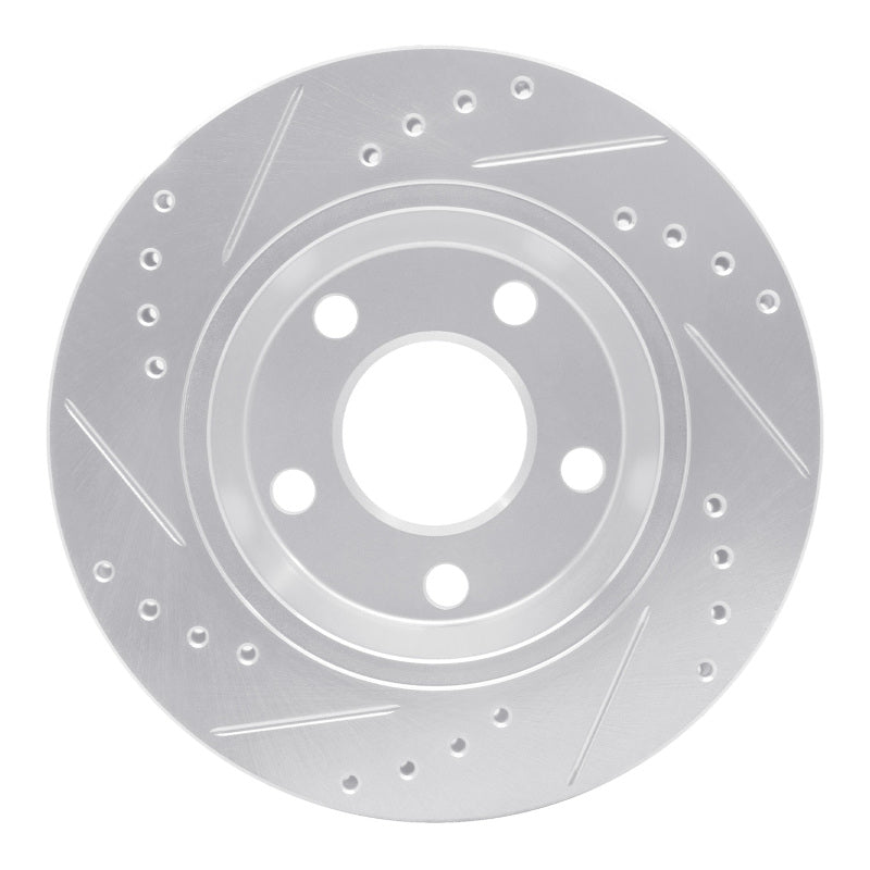 R1 Concepts R1 85-91 Audi 200 Quattro Rear Right Drilled & Slotted Silver Brake Rotor