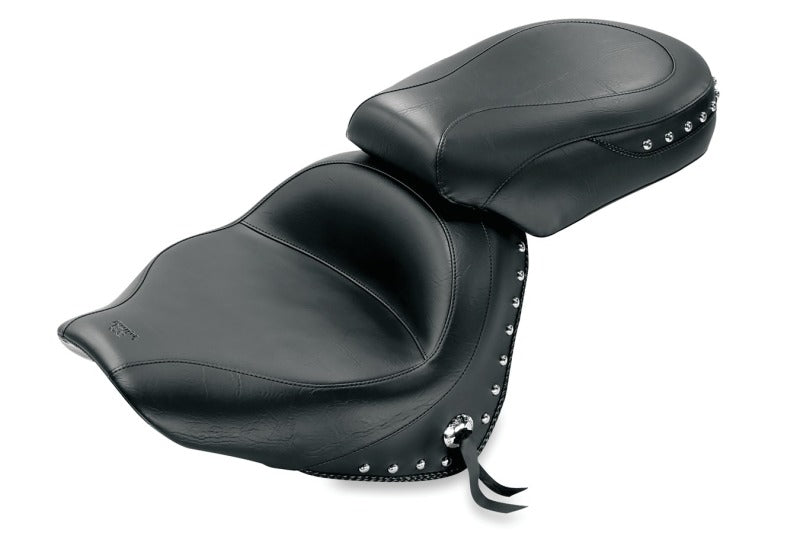 Mustang Motorcycle Mustang 04-09 Honda VTX1300C Wide Touring 2PC Seat w/Studs- Black