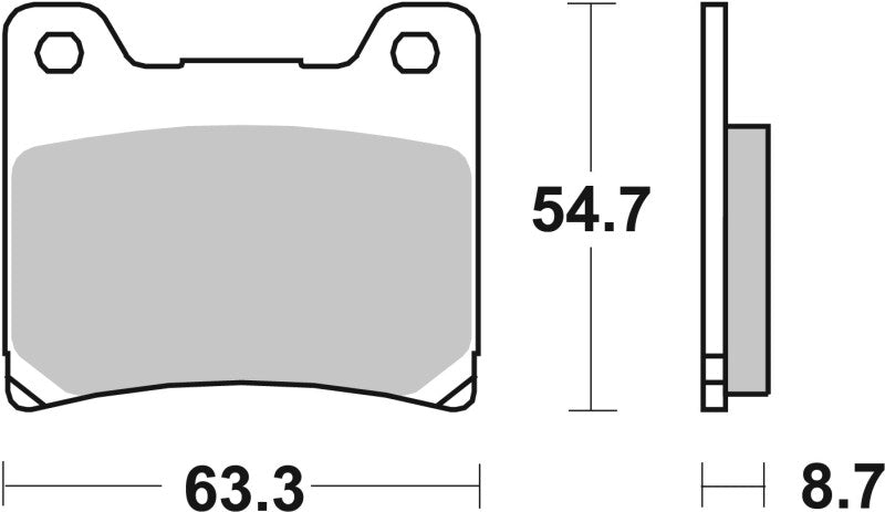 Brembo Powersports Brembo 93-93 Yamaha XJR R 400cc Brake Pad - Rear
