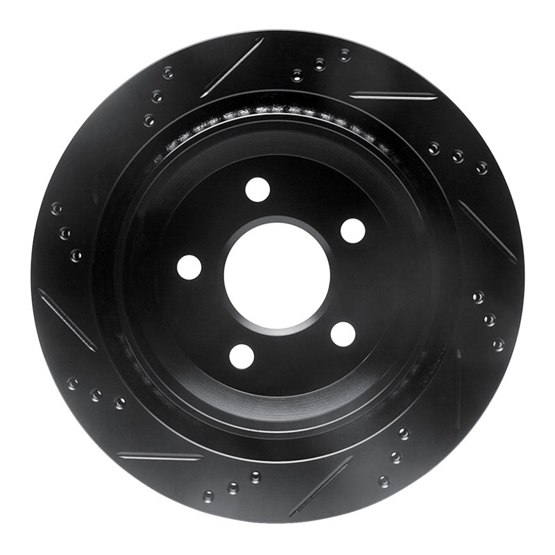 R1 Concepts R1 98-02 Chevrolet Camaro Rear Right Drilled & Slotted Black Brake Rotor