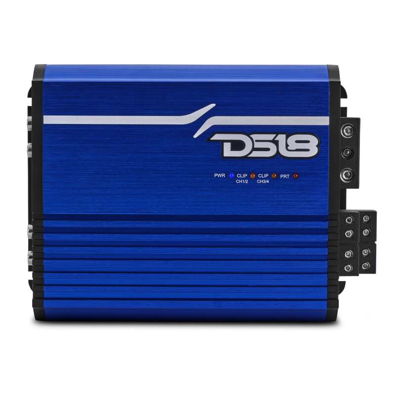 DS18 4-Channel Class-D Amp Stereo Full-Range 4 x 120 W RMS at4 ohm- Blue