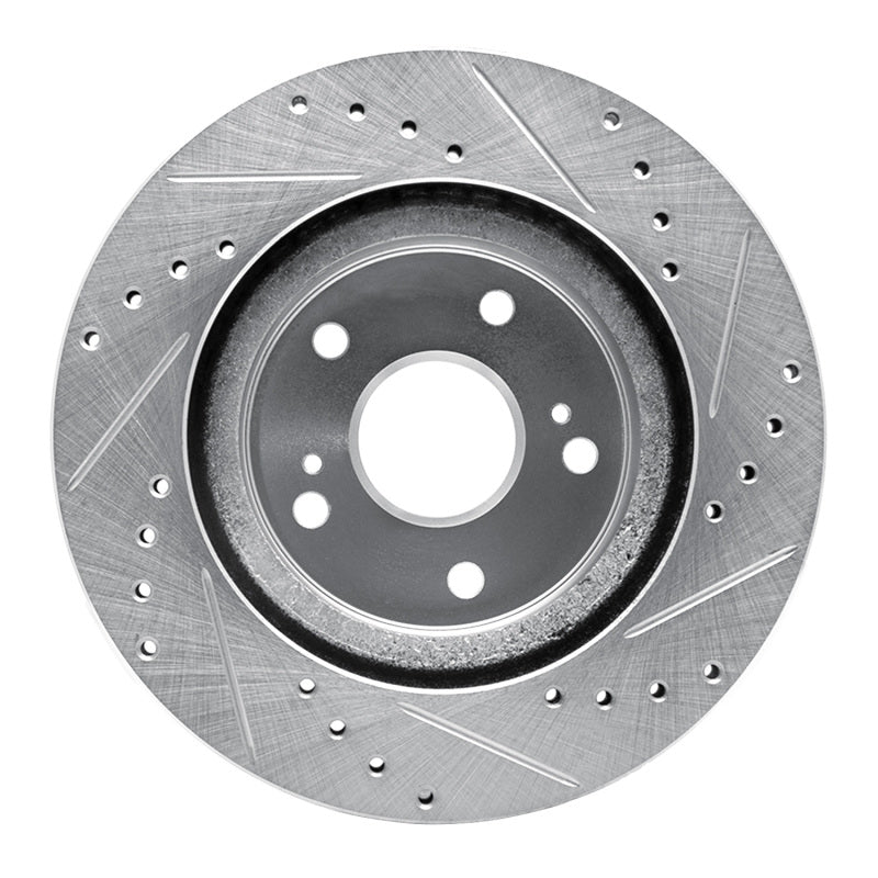 R1 Concepts R1 06-17 Suzuki Grand Vitara Front Left Drilled & Slotted Silver Brake Rotor