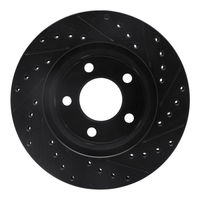 R1 Concepts R1 80-89 American Motors Eagle Front Left Drilled & Slotted Black Brake Rotor