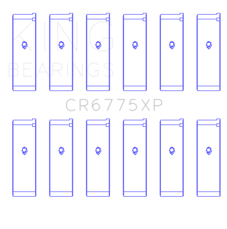 King Engine Bearings Nissan VQ35DE Performance Rod Bearing Set - Size STD