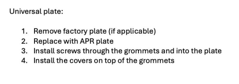 APR License Plate - Silver Logo/Black Plate
