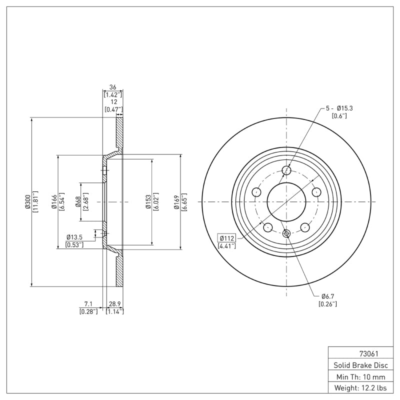 DFC 08-25 Audi A4 (Mexico) Rear GeoSPEC Coated Rotor