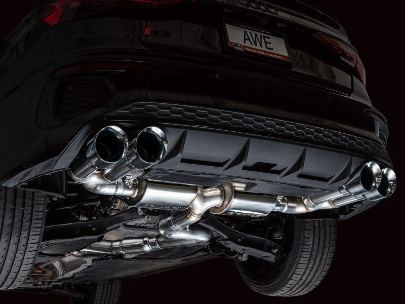 AWE Tuning 22-24 Audi 8Y S3 Touring Edition Exhaust - Chrome Silver Tips