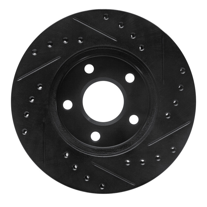 R1 Concepts R1 80-89 Buick SKYLARK Front Left Drilled & Slotted Black Brake Rotor