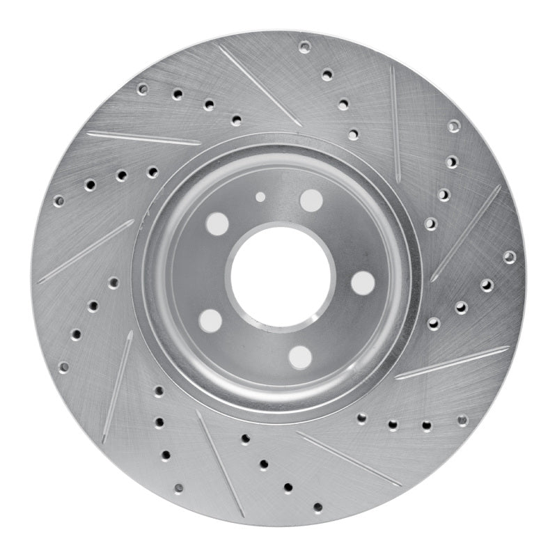 R1 Concepts R1 11-17 Audi Q5 (Mexico) Front Left Drilled & Slotted Silver Brake Rotor