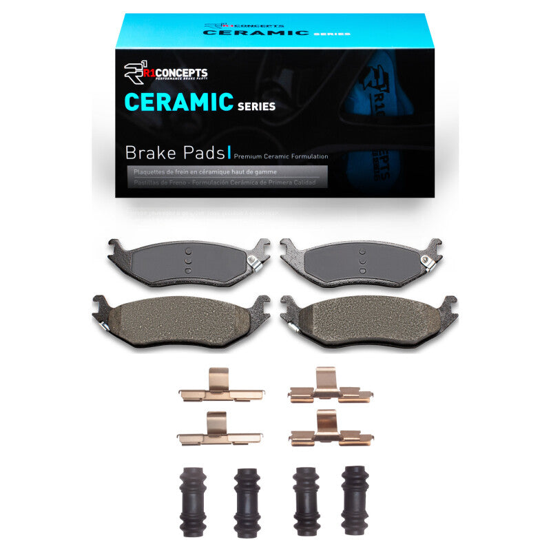 R1 Concepts R1 2002-2024 Chrysler Aspen Rear R1 Ceramic Pads & Hardware Kit