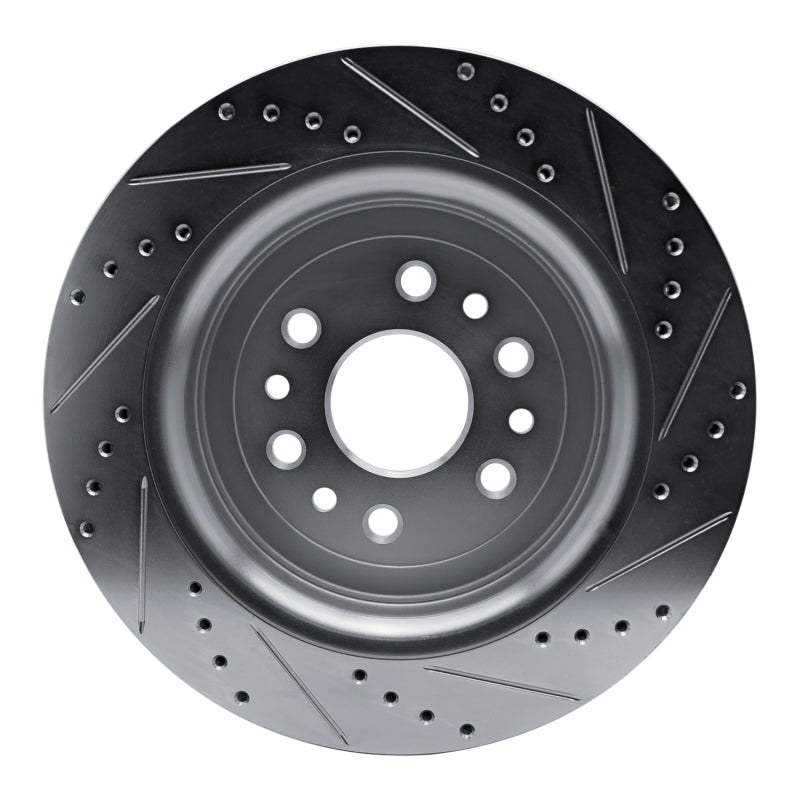 R1 Concepts R1 21-25 Jeep Grand Wagoneer L Rear Left Drilled & Slotted Silver Brake Rotor