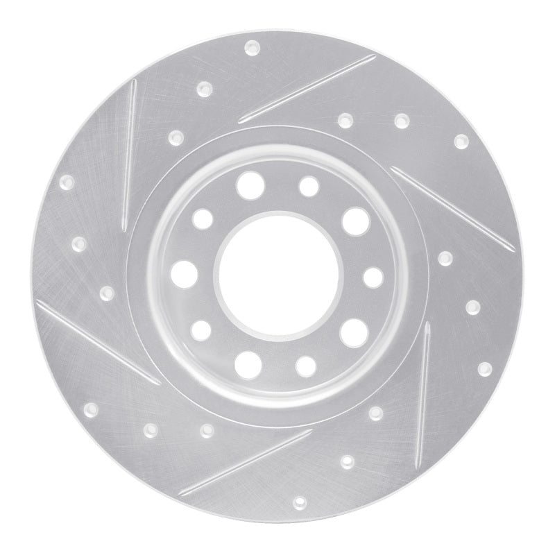 R1 Concepts R1 14-22 Chrysler 200 Rear Right Drilled & Slotted Silver Brake Rotor
