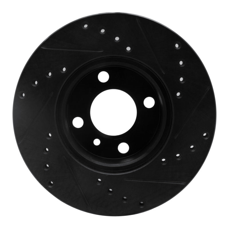 R1 Concepts R1 76-77 BMW 320I (USA/Canada) Front Left Drilled & Slotted Black Brake Rotor