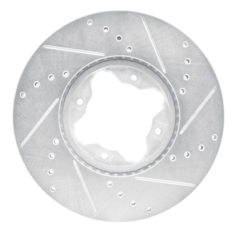 R1 Concepts R1 92-98 Acura Vigor Front Left Drilled & Slotted Silver Brake Rotor