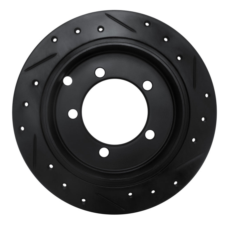 R1 Concepts R1 97-04 Mitsubishi DIAMANTE Rear Left Drilled & Slotted Black Brake Rotor