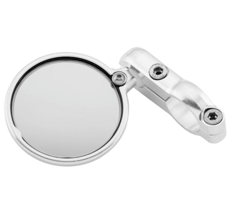 CRG Constructors CRG Hindsight 3 in. Round Bar-End Mirror Left - Silver