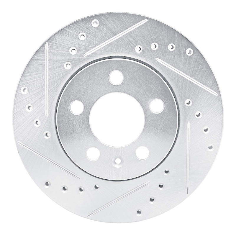 R1 Concepts R1 03-18 Volkswagen Polo (Mexico) Front Left Drilled & Slotted Silver Brake Rotor