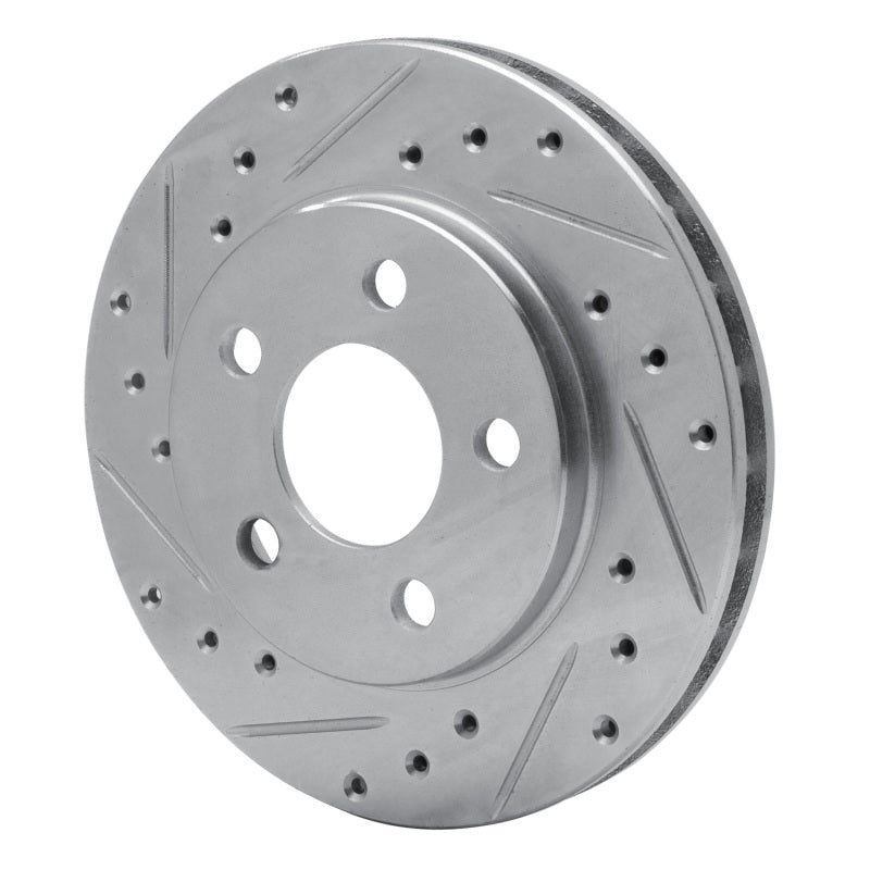 R1 Concepts R1 85-89 Dodge SHADOW Front Left Drilled & Slotted Silver Brake Rotor