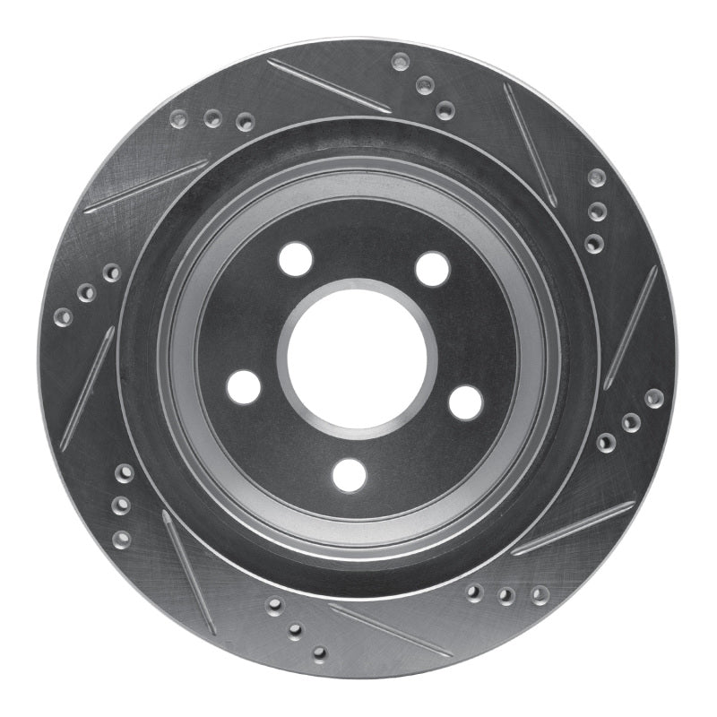 R1 Concepts R1 98-02 Chevrolet Camaro Rear Left Drilled & Slotted Silver Brake Rotor