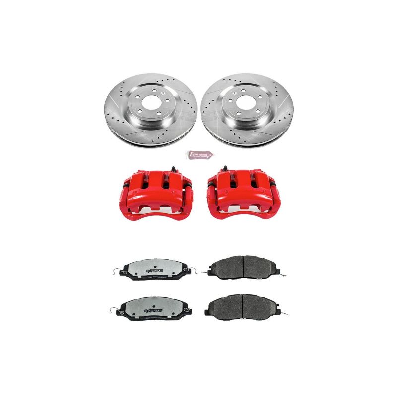 PowerStop Power Stop 11-14 Ford Mustang Front Z26 Street Warrior Brake Kit w/Calipers