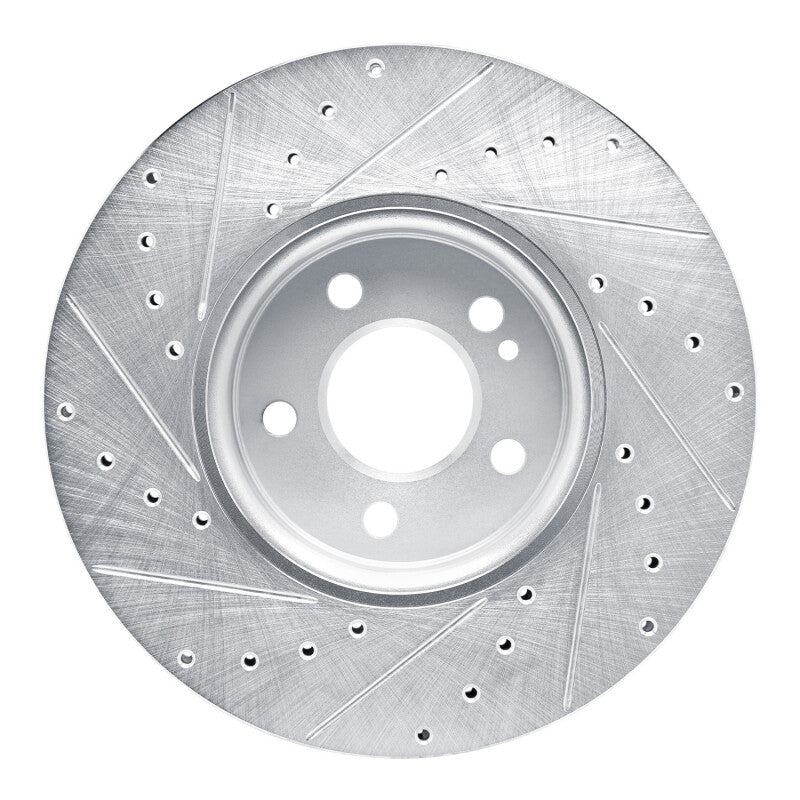 R1 Concepts R1 19-26 Mercedes-Benz A220 Front Right Drilled & Slotted Silver Brake Rotor