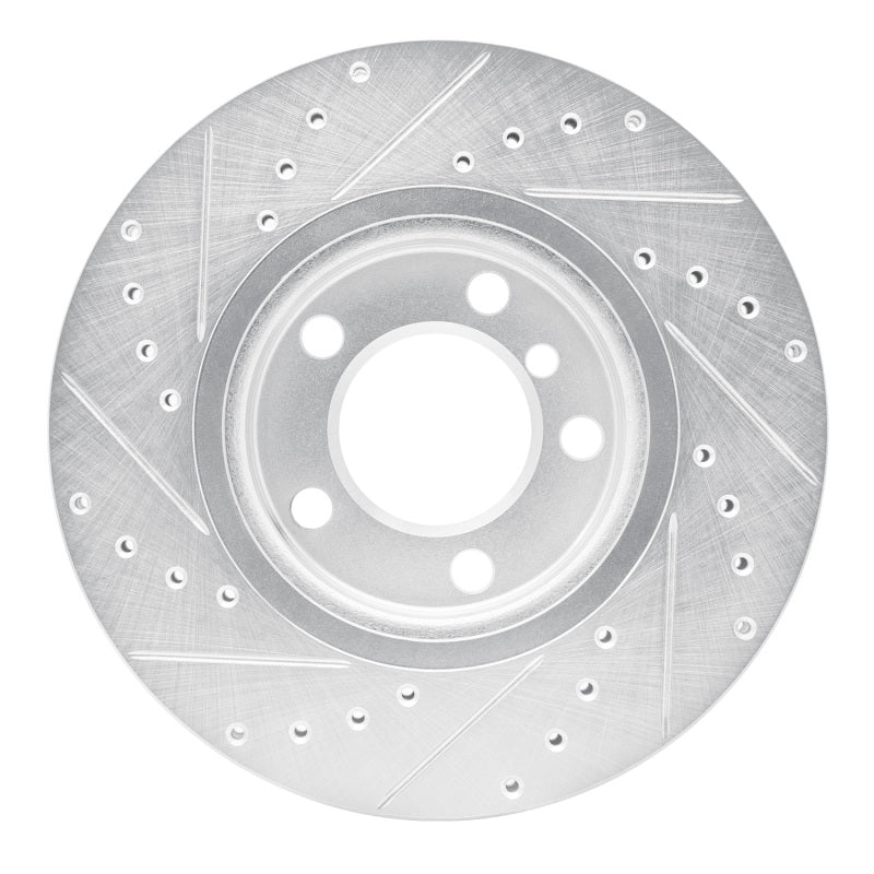R1 Concepts R1 11-16 Mini Cooper Countryman Front Right Drilled & Slotted Silver Brake Rotor