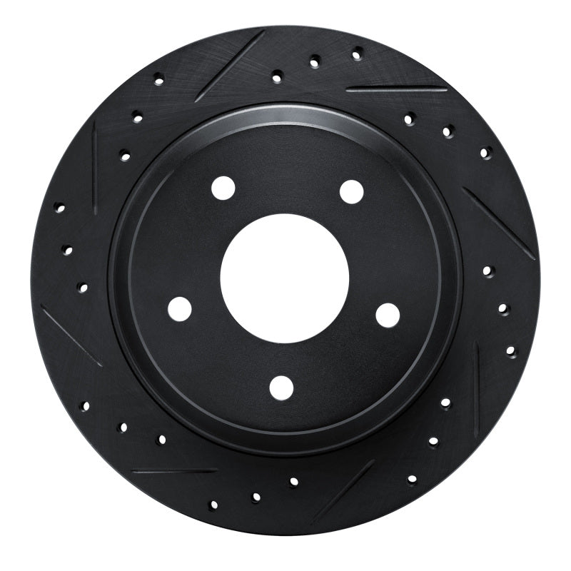 R1 Concepts R1 84-87 Chevrolet Corvette Front Left Drilled & Slotted Black Brake Rotor