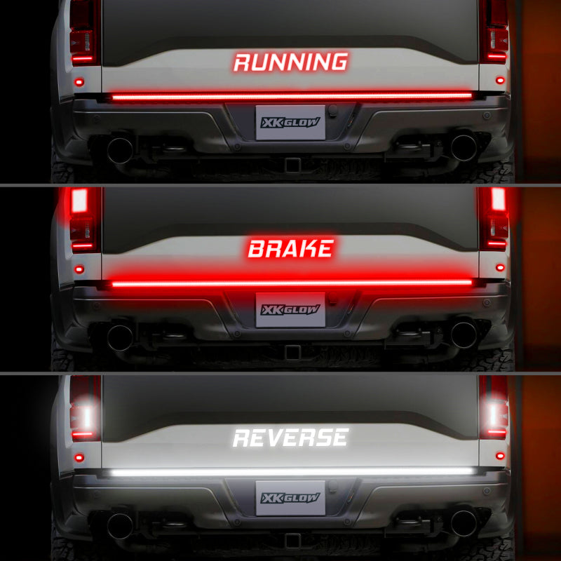 XKGLOW XK Glow Truck Tailgate Light w/ Chasing Turn Signal & Built-in Error Canceller - 3rd gen 48in