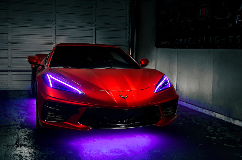 ORACLE Lighting Oracle 20-21 Chevy Corvette C8 RGB+A Headlight DRL Upgrade Kit - ColorSHIFT 2